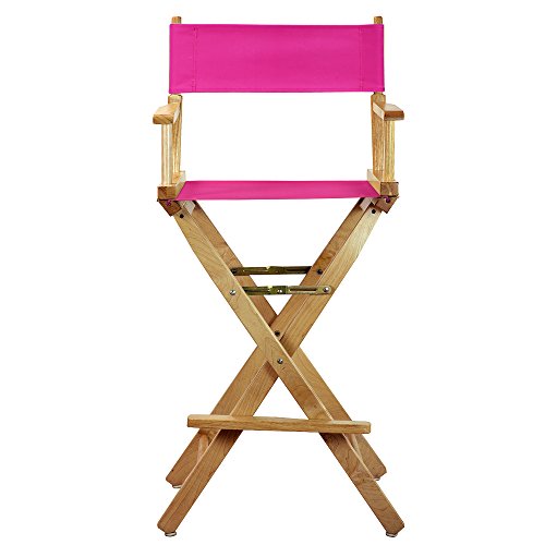 Casual Home 230-00/021-30 Director Chair 30" - Bar Height Natural Frame/Magenta Canvas