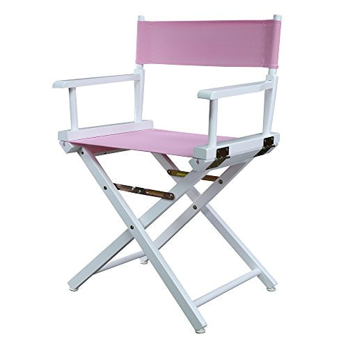 Casual Home 200-01/021-22 Director Chair 18" - Classic Height WhiteFrame/Pink Canvas