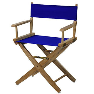 American Trails Extra-Wide Premium 18" Director's Chair Natural Frame with Royal Blue Canvas