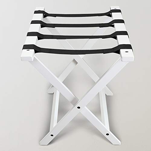 Casual Home Extra Wide Luggage Rack, 29.75"W x 15"D x 19.25"H, White