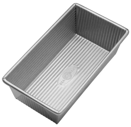 USA Pan Bakeware Aluminized Steel 6 Pieces Set, Cookie Sheet, Half Sheet, Loaf Pan, Rectangular Pan, Square Cake Pan, 12 Cup Muffin Pan & Nonstick Standard Bread Loaf Pan, 1 Pound, Aluminized Steel