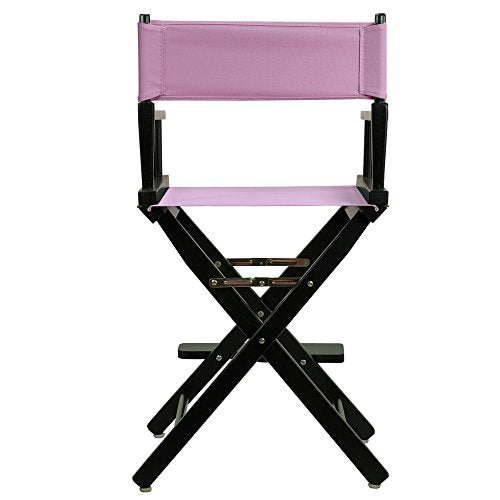 Casual Home 220-02/021-22 Director Chair 24" - Counter Height BlackFrame/Pink Canvas