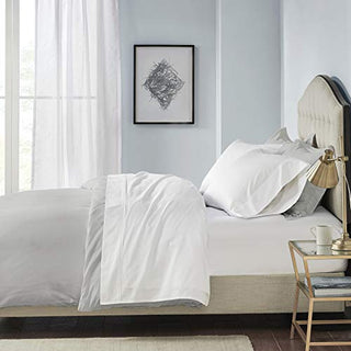 Madison Park 600 Thread Count Luxurious Hypoallergenic Ultra Soft Breathable 100% Pima Cotton 4 Piec