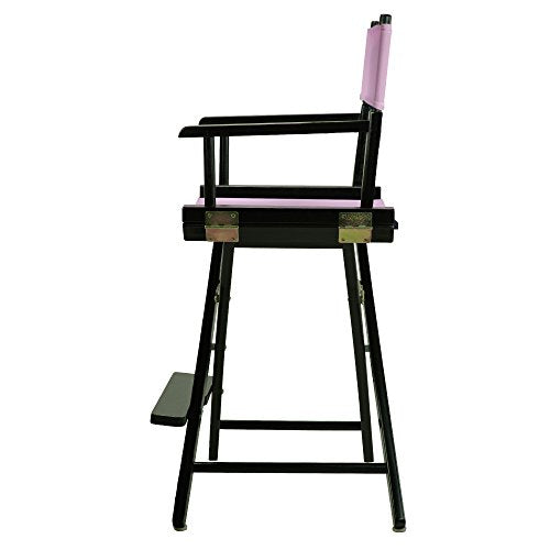 Casual Home 220-02/021-22 Director Chair 24" - Counter Height BlackFrame/Pink Canvas