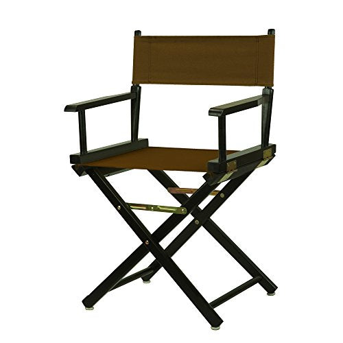 Casual Home 200-02/021-45 Director Chair 18" - Classic Height BlackFrame/Brown Canvas