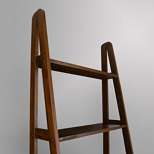 Casual Home 5-Shelf Ladder Bookcase, Warm Brown