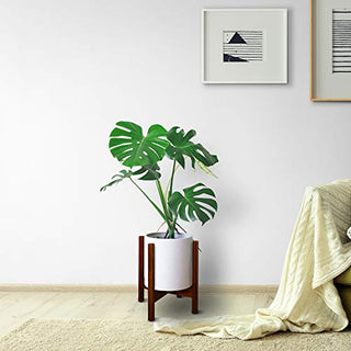 Casual Home Mid-Century Plant Stand, Antique Mahogany, Fits 8"–12" Pots