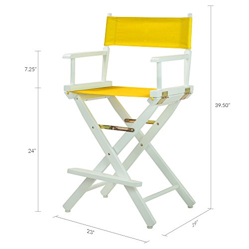 Casual Home 220-01/021-34 Director Chair 24" - Counter Height WhiteFrame/Gold Canvas