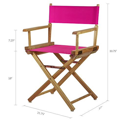 Casual Home 200-00/021-30 18" Natural Frame-Magenta Canvas Director Chair Classic Height