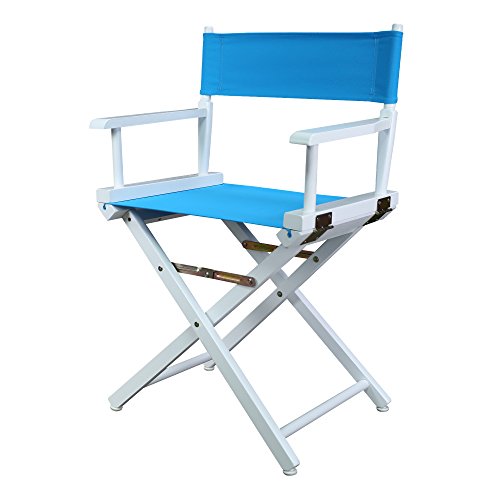 Casual Home 200-01/021-27 Director Chair 18" - Classic Height WhiteFrame/Turquoise Canvas