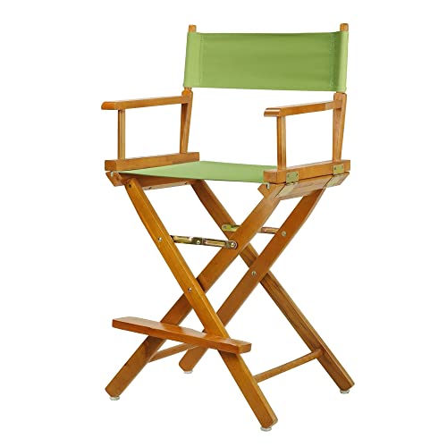 Casual Home 220-05/021-72 Director Chair 24" - Counter Height Honey OakFrame/Lime Green Canvas