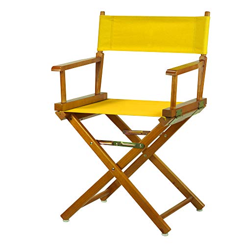 Casual Home 200-55/021-34 Director Chair 18" - Classic Height Honey OakFrame/Gold Canvas
