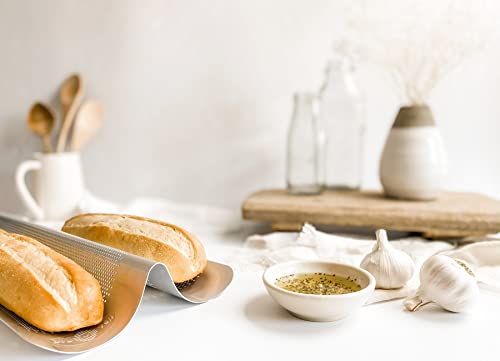 USA Pan Bakeware Aluminized Steel Perforated Italian Bread Pan, 16&