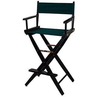 American Trails Extra-Wide Premium 30" Director's Chair Black Frame with Hunter Green Canvas, Bar Height