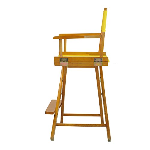Casual Home 220-05/021-34 Director Chair 24" - Counter Height Honey OakFrame/Gold Canvas