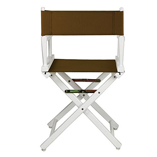 Casual Home 200-01/021-45 Director Chair 18" - Classic Height WhiteFrame/Brown Canvas