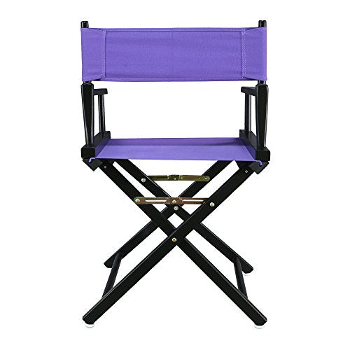 Casual Home 200-02/021-41 18" Black Frame-Purple Canvas Director Chair Classic Height, BlackFrame