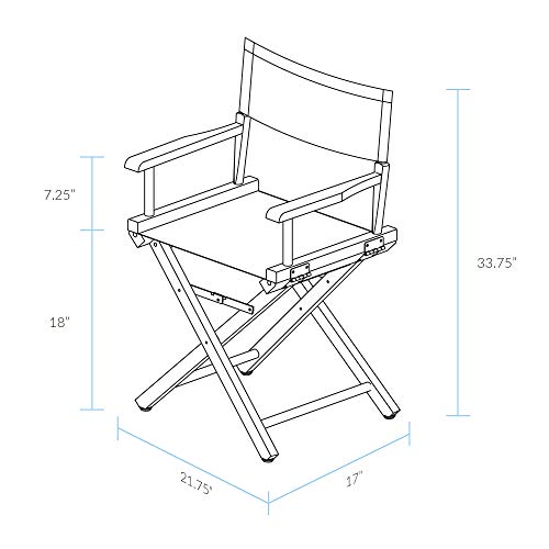 Casual Home 200-55/021-30 18" Honey Oak Frame-Magenta Canvas Director Chair Classic Height, OakFrame