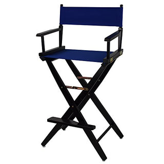 American Trails Extra-Wide Premium 30" Director's Chair Black Frame with Royal Blue Canvas, Bar Height