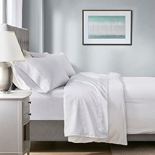 Beautyrest 1000 Thread Count | Solid Color Sheet Set | Cal King White 4 Piece
