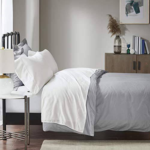 Madison Park 1500 Thread Count Cotton Blend Pillow Cases Standard Size , Casual Luxury Machine Washable Pillow Case Set of 2 , Standard : 20 X 30 , White