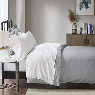 Madison Park 1500 Thread Count Queen Bed Sheets | White Bed Sheet Set 4-Piece Include Flat Sheet