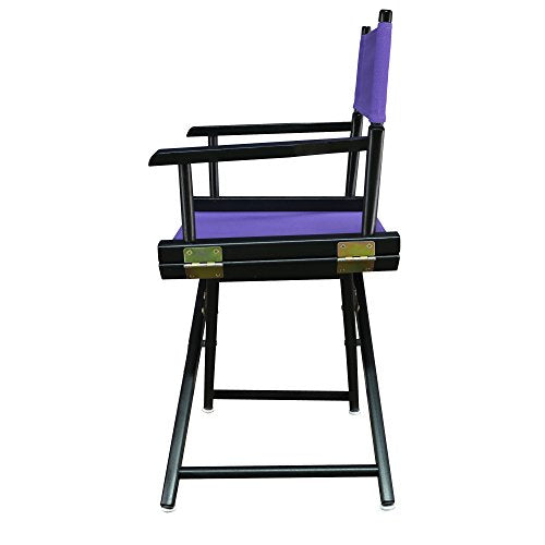 Casual Home 200-02/021-41 18" Black Frame-Purple Canvas Director Chair Classic Height, BlackFrame