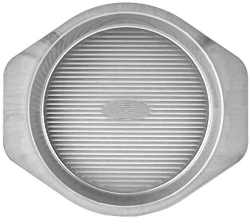 USA Pan American Bakeware Classics 9-Inch Round Cake Pan, Aluminzed Steel, 1 Count (Pack of 2), Silver