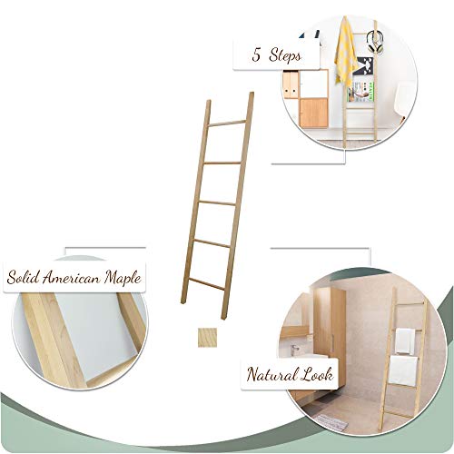 American Trails Decorative Ladder with Solid American, Natural Maple