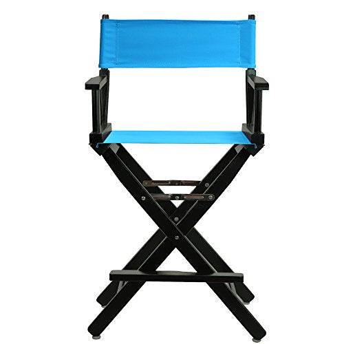 Casual Home 220-02/021-27 Director Chair 24" - Counter Height BlackFrame/Turquoise Canvas