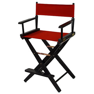 American Trails Extra-Wide Premium 24" Director's Chair Black Frame with Red Canvas, Counter Height