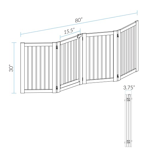 American Trails Freestanding Wooden Pet Gate with Door