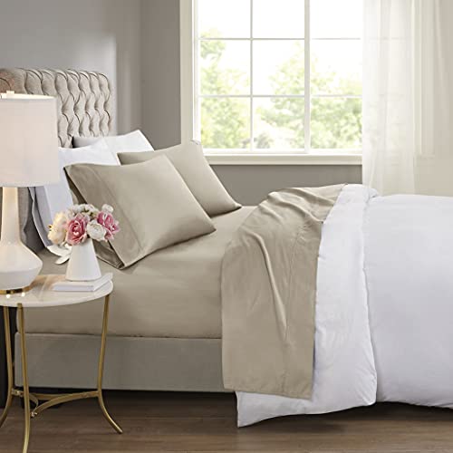 Beautyrest Cotton and Polyester Sateen Cooling Sheet Sets with Khaki BR20-1912