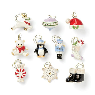 Lenox 867170 Christmas Memories 10-Piece Ornament Set, Porcelain