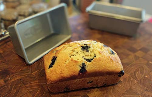 USA Pan Bakeware Loaf Pan, Nonstick & Quick Release Coating, Made in the USA from Aluminized Steel, Set of 4 Mini