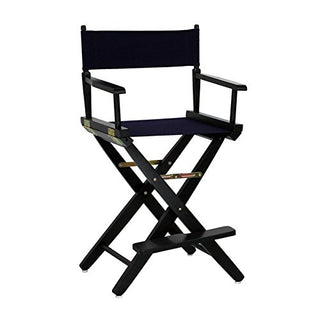American Trails Extra-Wide Premium 24" Director's Chair Black Frame with Navy Canvas, Counter Height