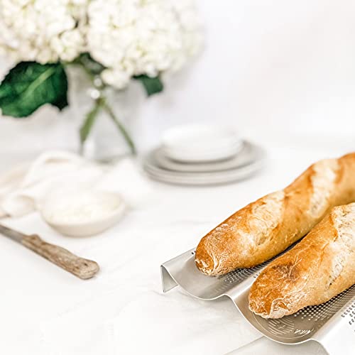 USA Pan Bakeware Aluminized Steel Perforated Italian Bread Pan, 16&