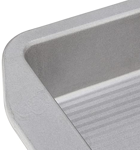 USA Pan 1120BW-3-ABC-1 American Bakeware Classics 8-Inch Square Cake and Brownie Pan, Aluminized Steel