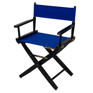 American Trails Extra-Wide Premium 18" Director's Chair Black Frame with Royal Blue Canvas