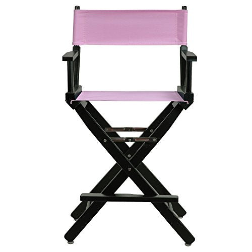 Casual Home 220-02/021-22 Director Chair 24" - Counter Height BlackFrame/Pink Canvas