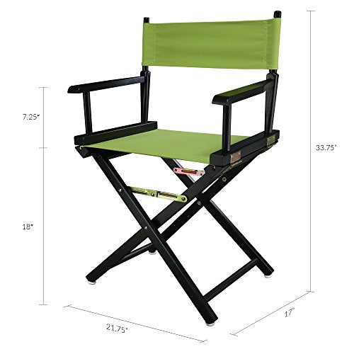 Casual Home 200-02/021-72 Director Chair 18" - Classic Height BlackFrame/Lime Green Canvas