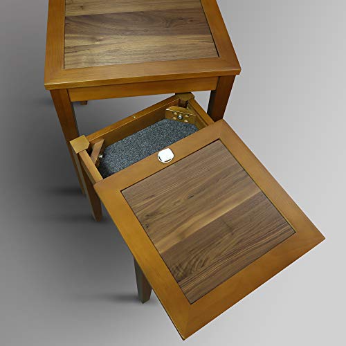 Casual Home Lincoln Nesting End Tables Compartment, Concealment Furniture, Antique Walnut