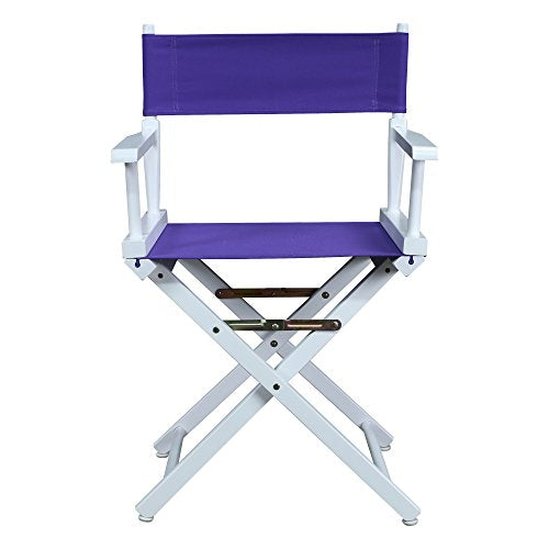 Casual Home 200-01/021-41 Director Chair 18" - Classic Height WhiteFrame/Purple Canvas