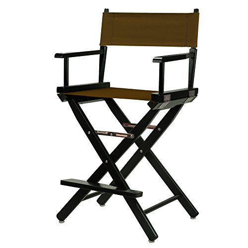 Casual Home 220-02/021-45 Director Chair 24" - Counter Height BlackFrame/Brown Canvas