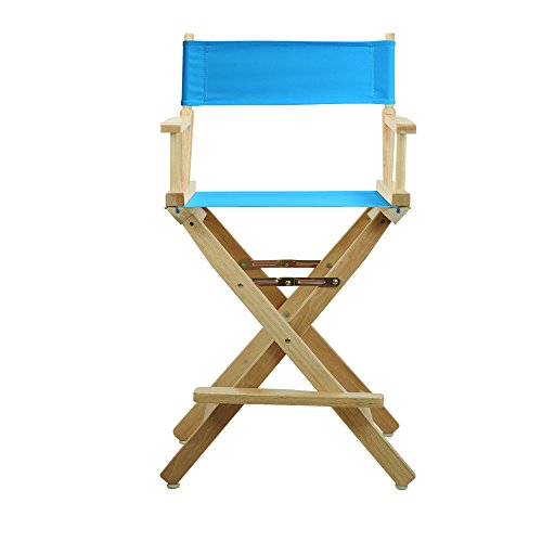 Casual Home 220-00/021-27 Director Chair 24" - Counter Height Natural Frame/Turquoise Canvas