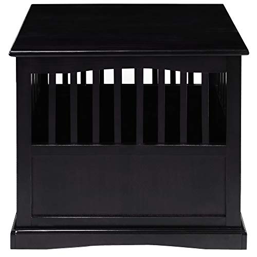 Casual Home Wooden Medium Pet Crate, End Table, Black