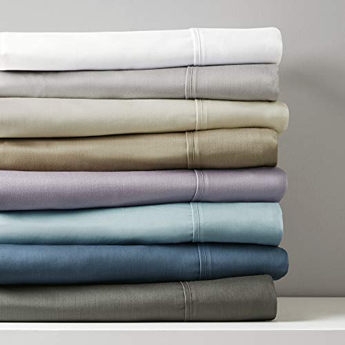 Madison Park 800 Thread Count Luxurious Wrinkle Free Breathable Cotton Rich Sateen 6 Piece Sheet Set, King Size, Aqua