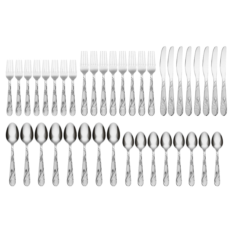Cambridge Silversmiths  Zehira Frost 40-piece Flatware Set