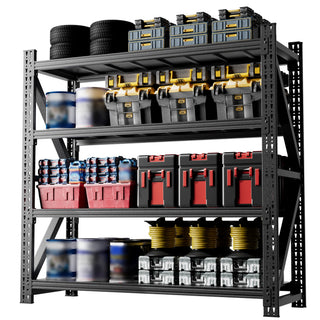 5000LBS Industrial Shelving for Warehouse with Adjustable Metal Shelves - Black
