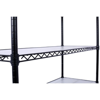 7 Tier Metal Storage Shelf with Adjustable Wire Shelving - Black, White or Pearl Silver